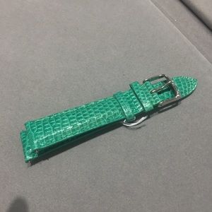 Michele 18mm Emerald Lizard Watch Band
